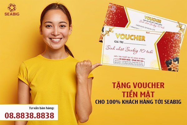 Mua thái dương năng nhận thẻ voucher tiền mặt chỉ có tại Seabig